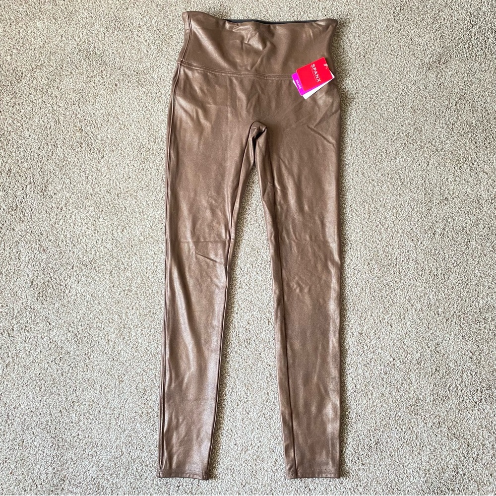 SPANX Shimmering Tan Leggings New Sz.M - Picture 2 of 6